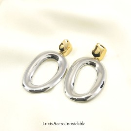 Arete combinado acero inoxidable ovalo 45mm*29mm