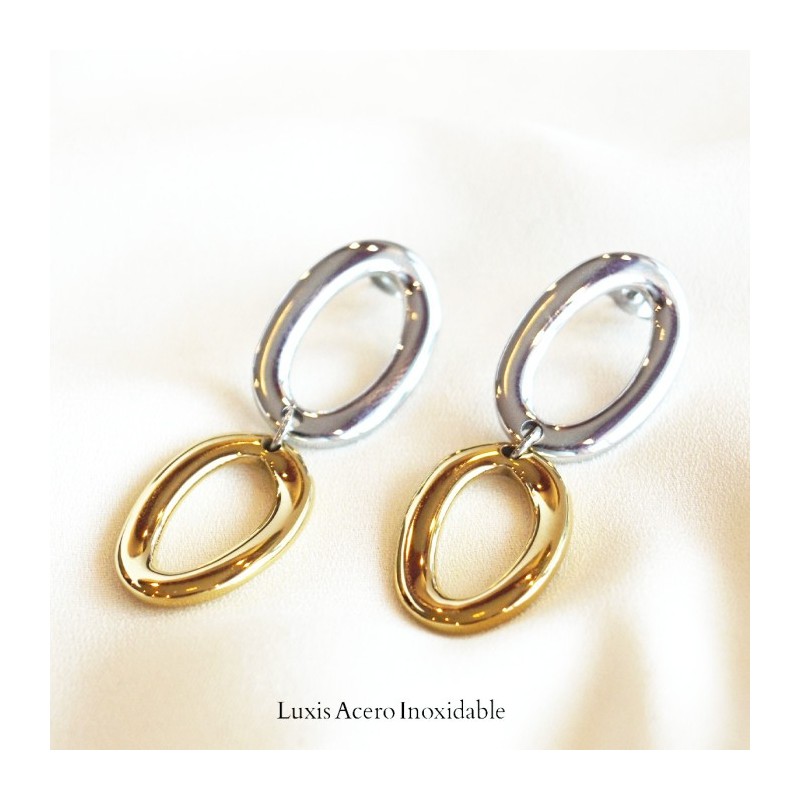 Arete combinado acero inoxidable ovalo mitad 34mm*28mm