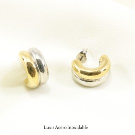 Arete combinado acero inoxidable semicirculo chunky 12*9mm